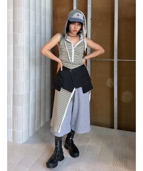 ELCHELE（エルチェレ） ワイドパンツ ハーフパンツ パンツ 短パン