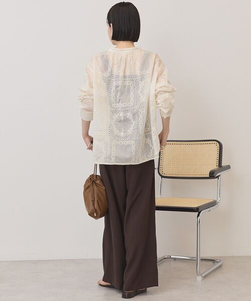 「AMERICAN HOLIC」 長袖ブラウス M オフホワイト レディース_画像8