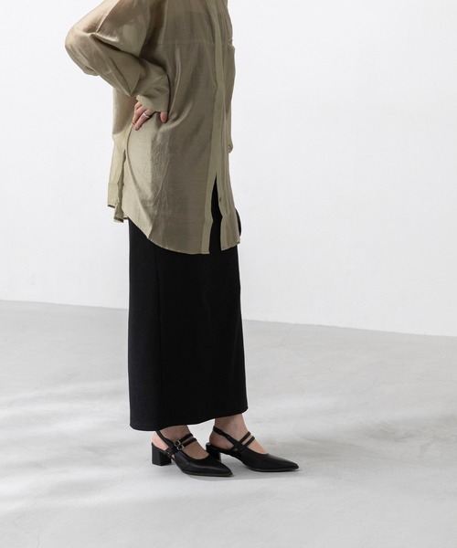 「menue」 ヒールサンダル 23.0cm ブラック レディース_画像7