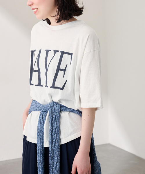FRAMeWORK（フレームワーク） tシャツ 「追加」ラフィー天竺ネームロゴ