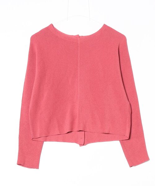 「AMACA」 ニットカーディガン 38 レッド レディース_画像2