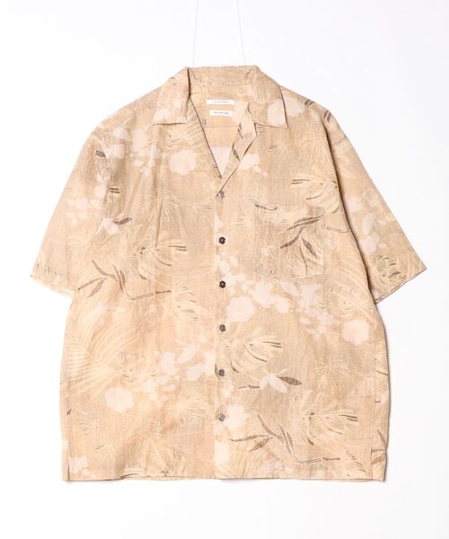 COUTURE D'ADAM（クチュール ド アダム） 花柄半袖シャツ 38 ベージュ