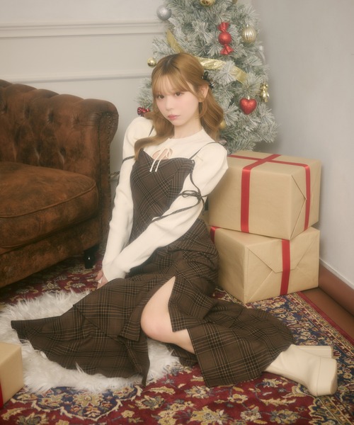「apres jour」 キャミソールワンピース MEDIUM ブラック系その他 レディース_画像2