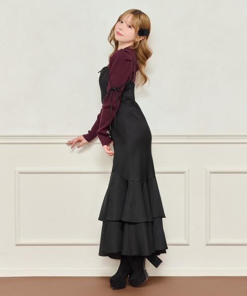「apres jour」 キャミソールワンピース MEDIUM ブラック系その他 レディース_画像4