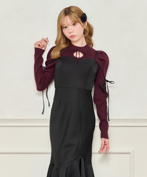 「apres jour」 キャミソールワンピース MEDIUM ブラック系その他 レディース_画像5