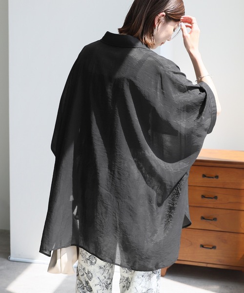 「reca」 「haneru company limited」7分袖ブラウス M ブルー レディース_画像6