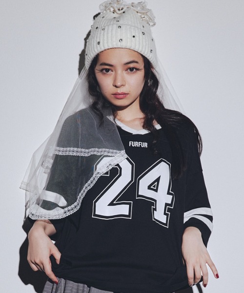 「FURFUR」 半袖Tシャツ「Kamikoコラボ」 ONE SIZE ピンク レディース_画像4