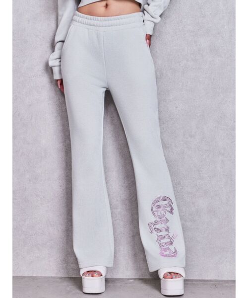 GYDA（ジェイダ） スウェットパンツ ジャージ GYDAラメフレアパンツ
