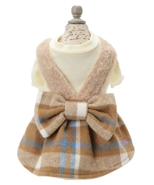 ANNA SUI（アナスイ） 犬 服 ANNA SUI/チェック柄ドッキングふわふわ