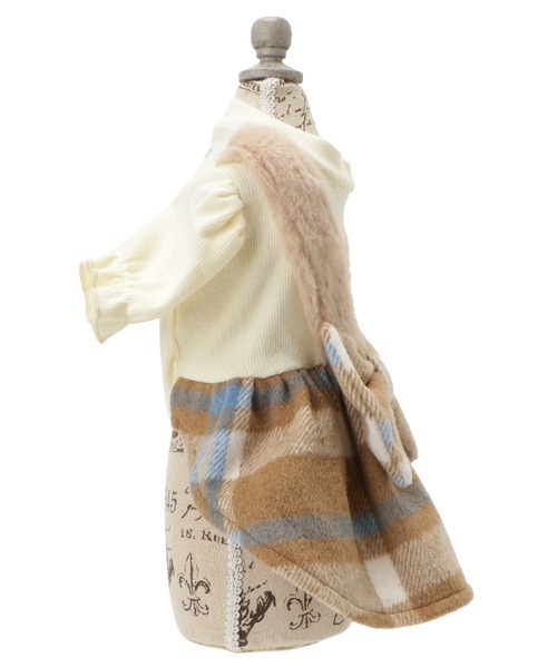 ANNA SUI（アナスイ） 犬 服 ANNA SUI/チェック柄ドッキングふわふわ