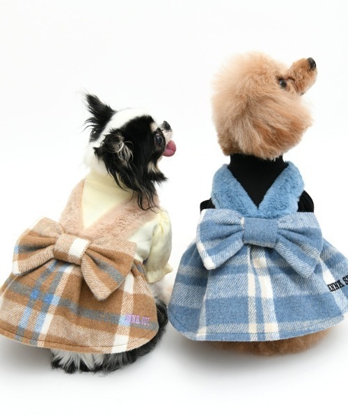 ANNA SUI（アナスイ） 犬 服 ANNA SUI/チェック柄ドッキングふわふわ