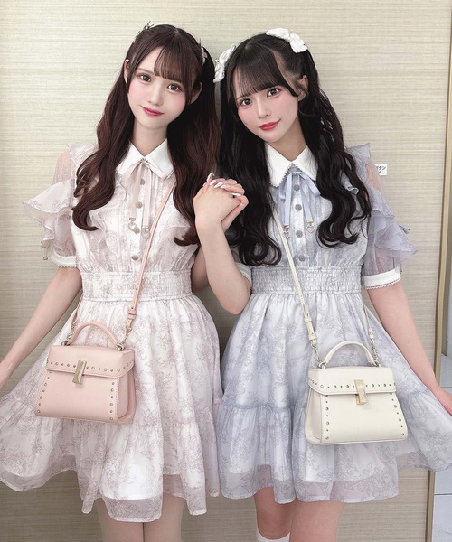 「ROJITA」 半袖ワンピース FREE ピンク レディース_画像3