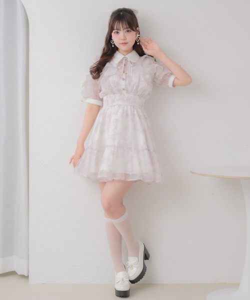 「ROJITA」 半袖ワンピース FREE ピンク レディース_画像4