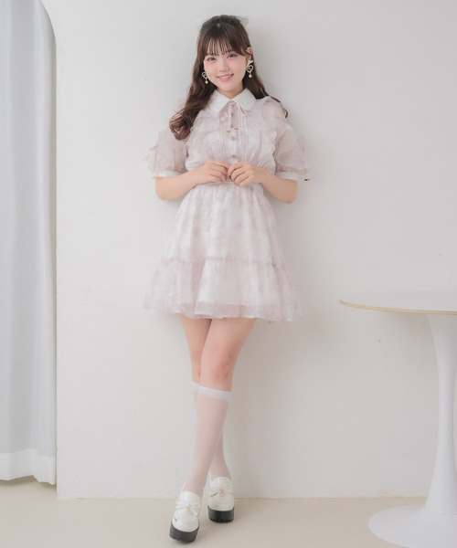 「ROJITA」 半袖ワンピース FREE ピンク レディース_画像5