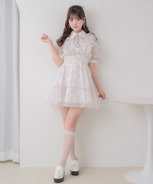 「ROJITA」 半袖ワンピース FREE ピンク レディース_画像6