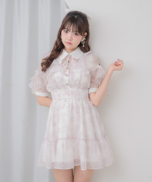 「ROJITA」 半袖ワンピース FREE ピンク レディース_画像7