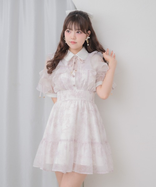 「ROJITA」 半袖ワンピース FREE ピンク レディース_画像8