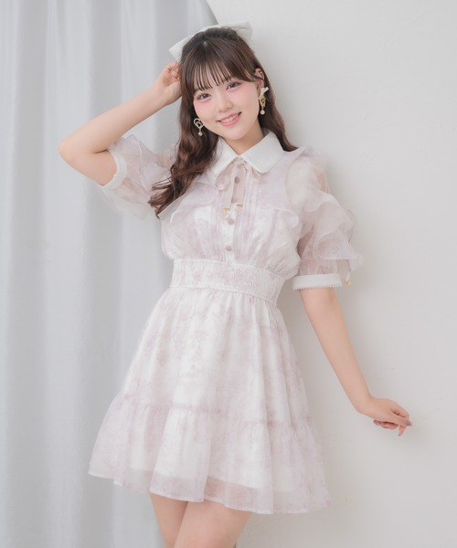 「ROJITA」 半袖ワンピース FREE ピンク レディース_画像9