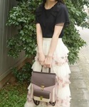 デイバック リュック 薔薇エンボス配色リュック...の詳細画像5