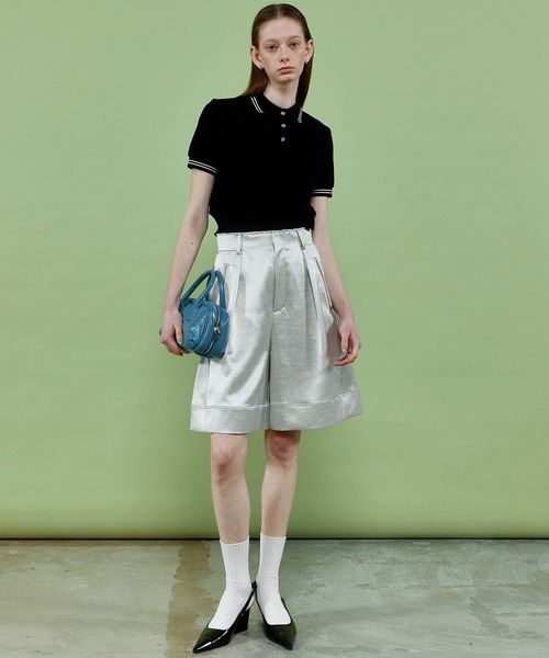 【美品】メゾンスペシャル デニムハーフパンツ ブラック 36 MAISON SPECIAL（メゾンスペシャル） ハーフパンツ 36 ブラック