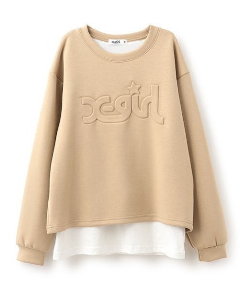 「X-girl Stages」 「KIDS」長袖カットソー 130cm レッド キッズ_画像2