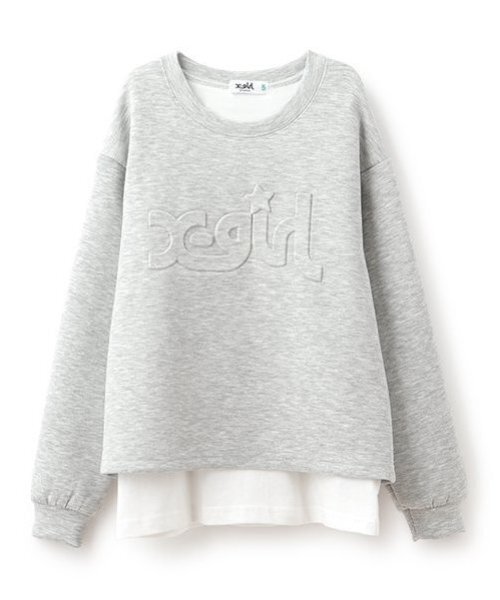 「X-girl Stages」 「KIDS」長袖カットソー 130cm レッド キッズ_画像3