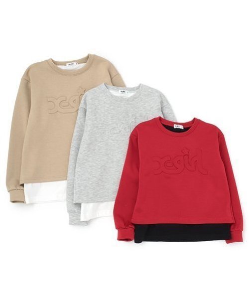 「X-girl Stages」 「KIDS」長袖カットソー 130cm レッド キッズ_画像10