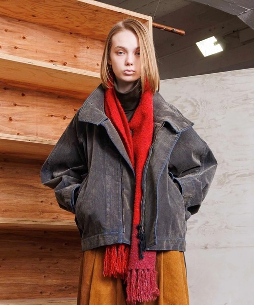 ブルゾン アウター 「VOAAOV」OLD TRAIN DENIM Oversize Blouson メンズ レディース
