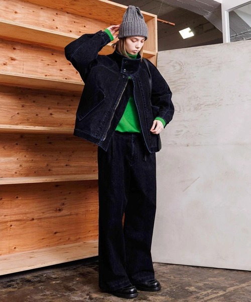 ブルゾン アウター 「VOAAOV」OLD TRAIN DENIM Oversize Blouson メンズ レディース