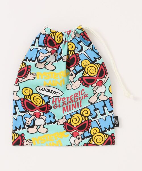 HYSTERIC MINI ガーゼケット 総柄 HYSTERIC MINI（ヒステリックミニ） FANTASTIC!総柄 巾着 : ZOZOTOWN