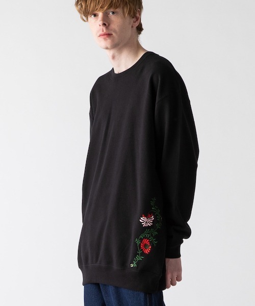 トレーナー スウェット rehacer STAND : Flower Rose HW Sweat / フラワー ローズ ヘヴィーウエイト スウェット_8