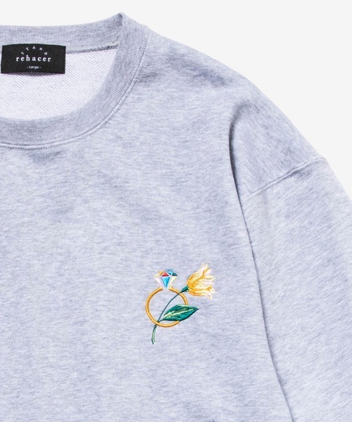 トレーナー スウェット rehacer STAND : Flower Rose HW Sweat / フラワー ローズ ヘヴィーウエイト スウェット_10