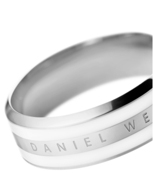 ダニエルウェリントン リング Emalie Ring Silver White Jewellery - Emalie Ring in silver & white - Size 48 | DW