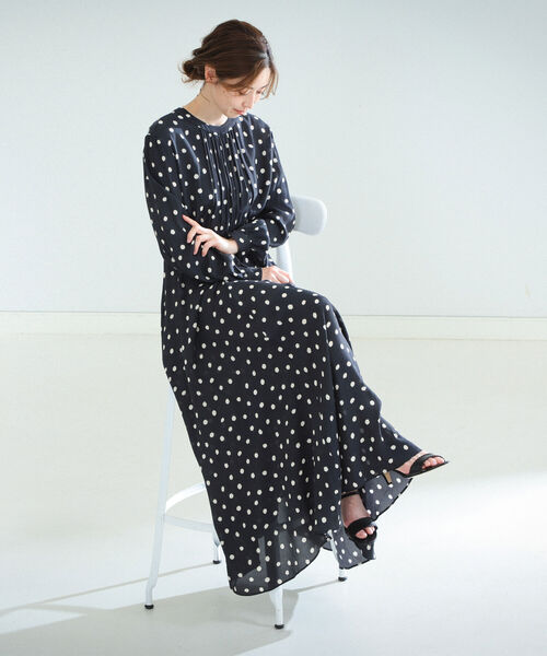 廃番特価 ワンピース Demi Luxe Beams ドット プリントワンピース 希少入荷 ワンピース チュニック ワンピース Louisbertachas Com