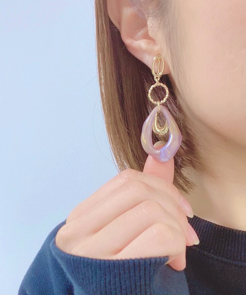 TONE イヤリング 「As」変形オーロラ ゆらゆら イヤリング(MA