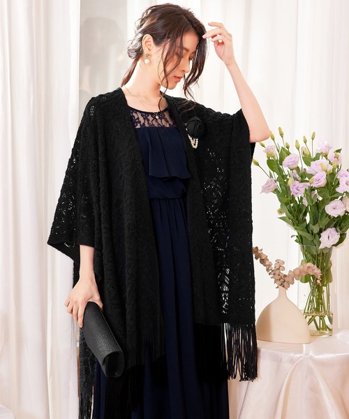 DRESS+（ドレスプラス） マフラー ストール ボレロ レース ロング丈
