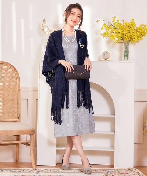 DRESS+（ドレスプラス） マフラー ストール ボレロ レース ロング丈