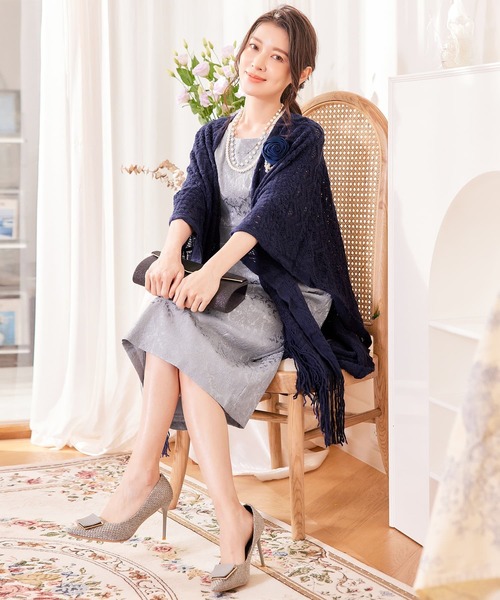 DRESS+（ドレスプラス） マフラー ストール ボレロ レース ロング丈