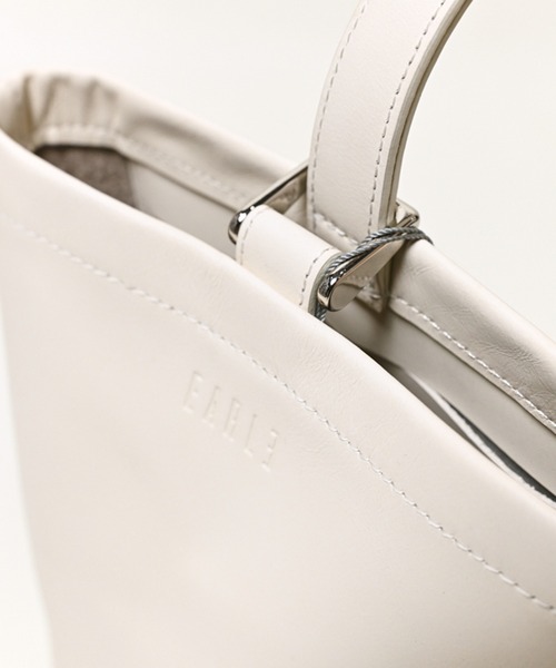 EARLE アール 牛革 ハンドバッグ 黒 ER3512 EARLE ハンドバッグ アール / Shoe sole shoe bag シューソール