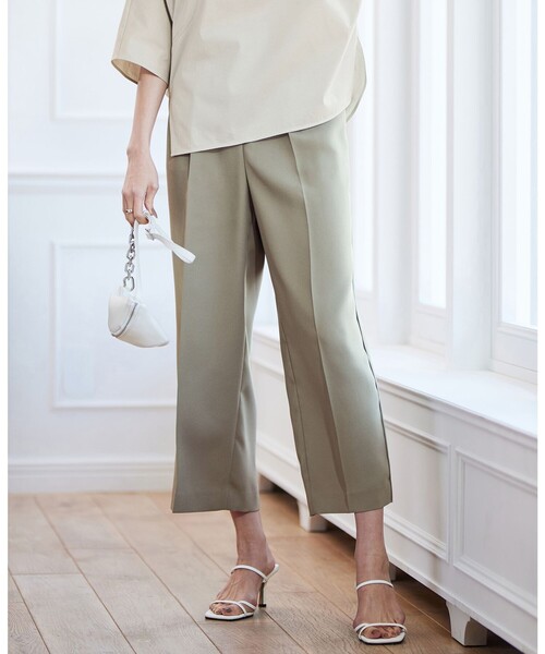 ICB パンツ 「WEB限定カラーあり」FluidBackSatin ワイド