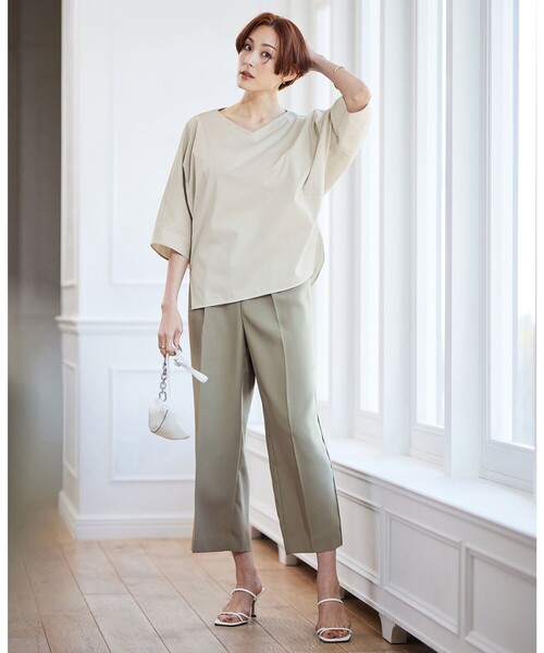 ICB パンツ 「WEB限定カラーあり」FluidBackSatin ワイド