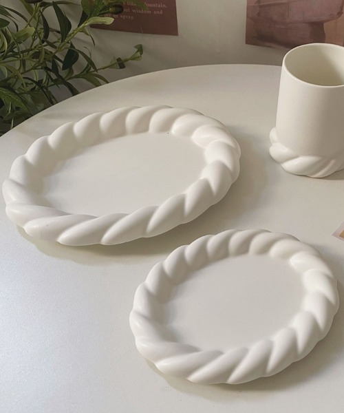 レトロ　磁器 食器 レトロツイストプレート「大」 : ZOZOTOWN Yahoo!店 - 通販