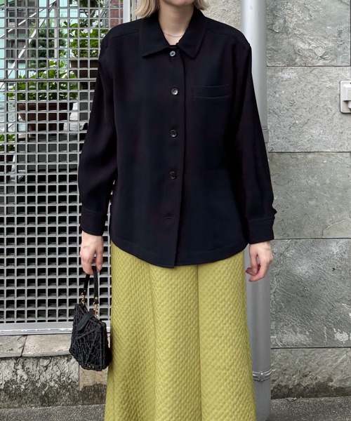 新品未使用　Audrey and John Wadブルー　オーバーサイズシャツ Audrey and John Wad ブラウス シャツ カバーオールシャツ