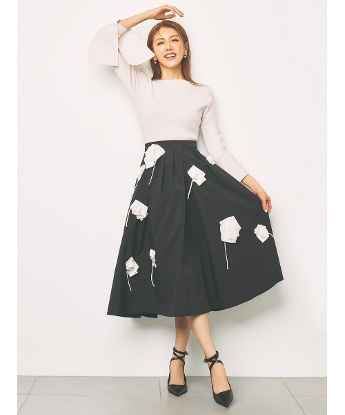 スカート オーナメントフラワースカート レディース : 77676210  