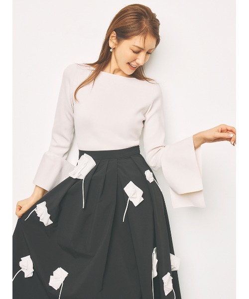 スカート オーナメントフラワースカート レディース : 77676210  
