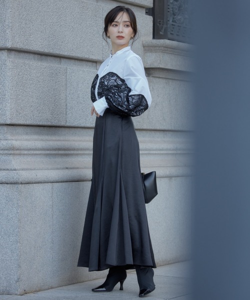 anuans ウェーブレースドッキングブラウス anuans(アニュアンス) ウェーブレースドッキングブラウス レディース