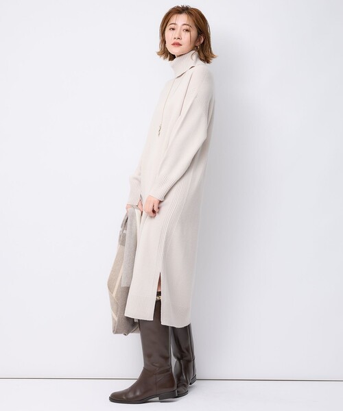 新品✨23区 【洗える】ウールカシミヤ タートルネック ニットワンピース 23区｜【洗える】ウールカシミヤ タートルネック ニット
