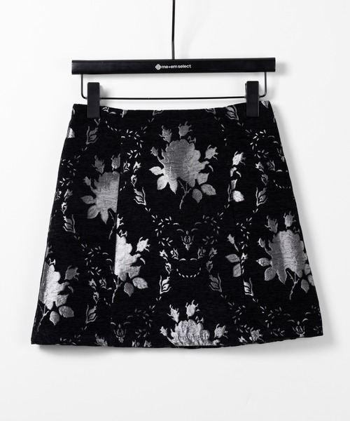 スカート 「 インパン裏地付 」バラジャガードバレエコアミニスカート ／ rose jacquard ballet core mini skirt | me+em select | 17