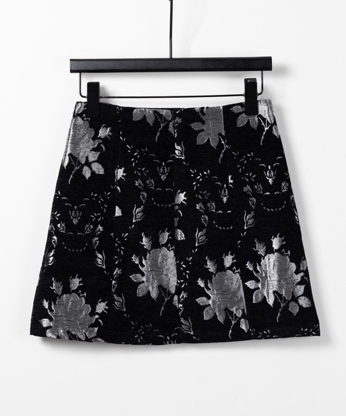 スカート 「 インパン裏地付 」バラジャガードバレエコアミニスカート ／ rose jacquard ballet core mini skirt | me+em select | 18
