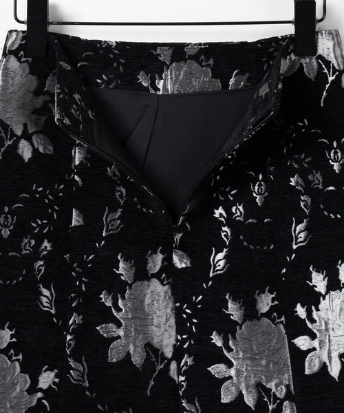 スカート 「 インパン裏地付 」バラジャガードバレエコアミニスカート ／ rose jacquard ballet core mini skirt | me+em select | 19